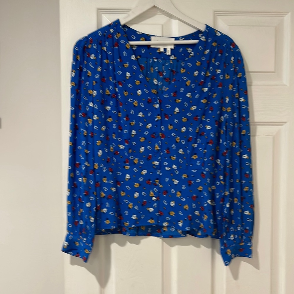 Ba&sh Blue Floral Print Women's Skirt